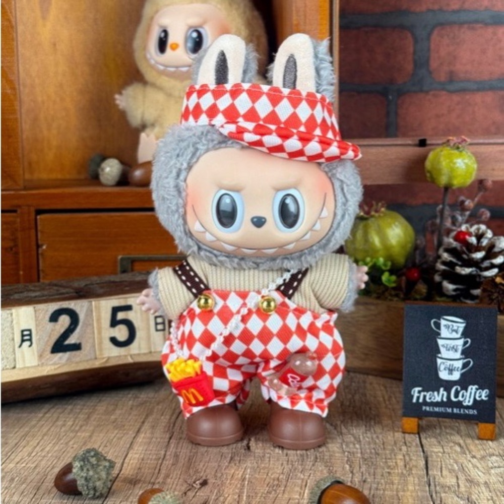 Cute Red Checkered Outfit (doll not included)